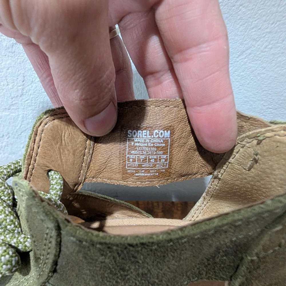 Sorel Joanie II Lace‎ Sandal Green Size 9